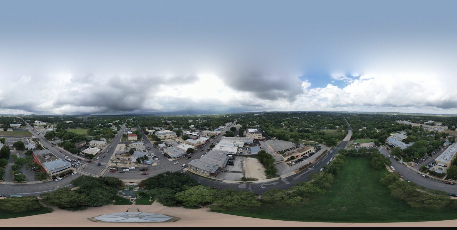 Downtown Boerne, Texas, a historic Kendall County Hill Country town founded by German immigrants in 1849.