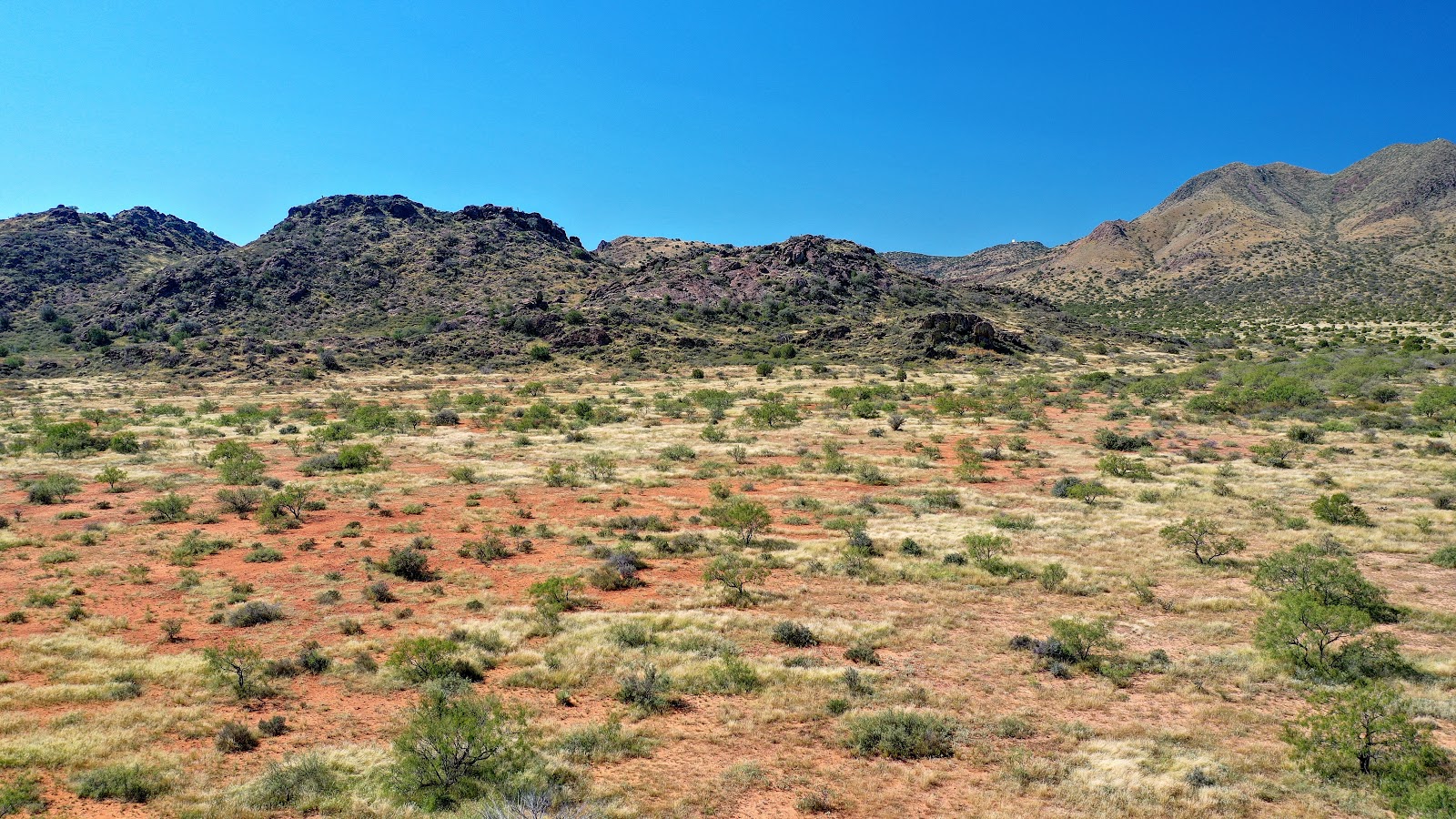 Glass Mountains landscape in northern Brewster County with desert grassland